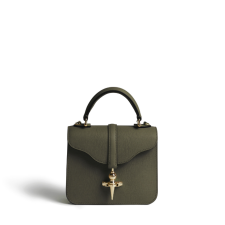 JOSEPH DUCLOS DIANE L15 TEMPO LEATHER GOLD-PLATED BRASS HARDWARE KAKI