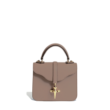 JOSEPH DUCLOS DIANE L15 IN MARRON GLACé TEMPO LEATHER GOLD-PLATED BRASS HARDWARE