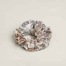 HERMES MAGNOLIA GRAND TRALALA SCRUNCHIE CRèME