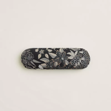HERMES KAIA BLOOM HAIR CLIP NOIR