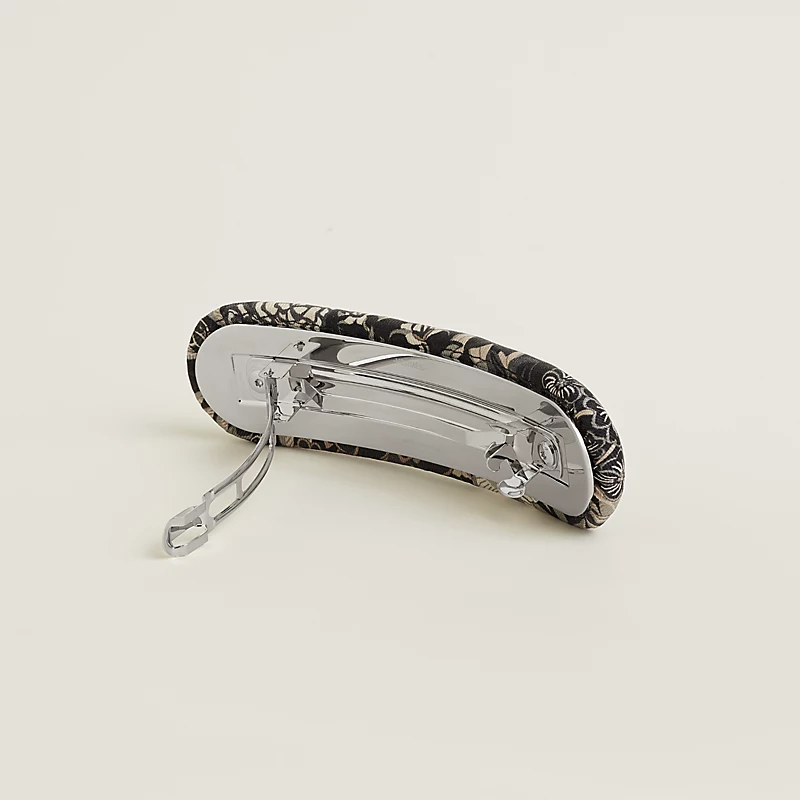 HERMES KAIA BLOOM HAIR CLIP NOIR