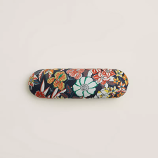 HERMES  KAIA BLOOM HAIR CLIP NAVY