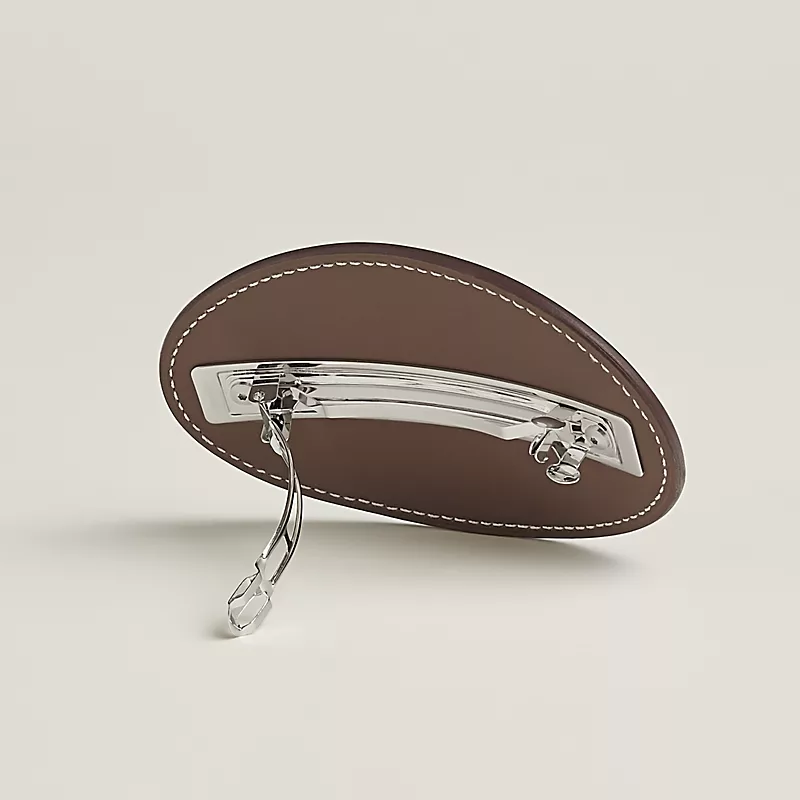 HERMES EVELYNE GM HAIR CLIP ÉTOUPE