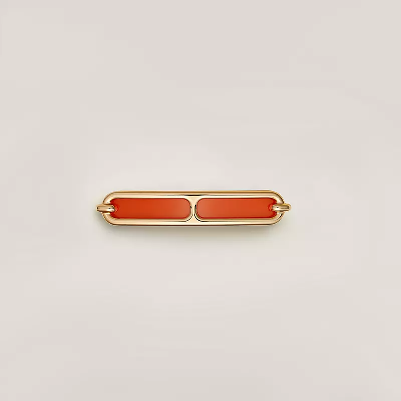 HERMES ROULIS PM HAIR CLIP NEW CAPUCINE