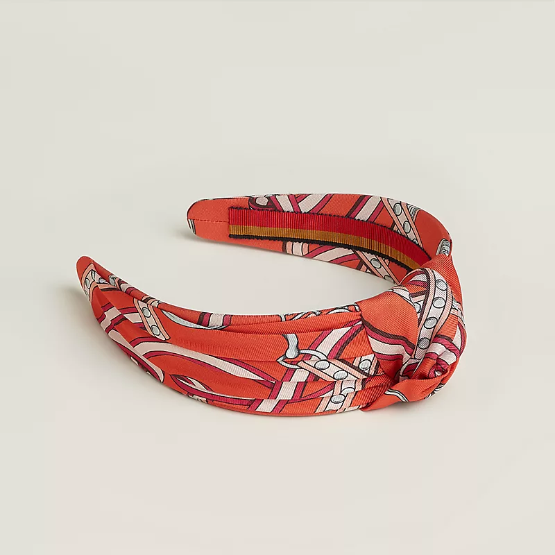 HERMES KNOT GRAND TRALALA HEADBAND ORANGE