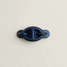 HERMES TRI MAILLON PM HAIR CLIP NAVY