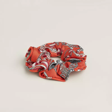 HERMES CLAUDIA GRAND TRALALA SCRUNCHIE ORANGE