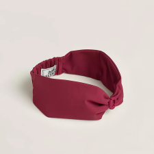 HERMES "FLOTS" MAGDA HEADBAND ROSE / LIE DE VIN