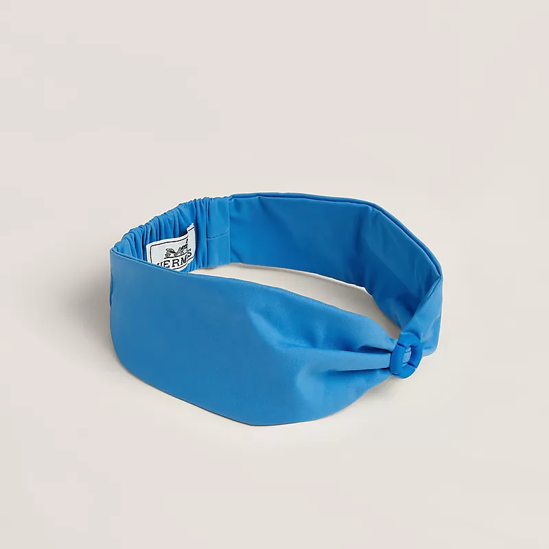 HERMES "FLOTS" MAGDA HEADBAND BLEU COBALT