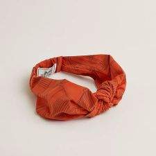 HERMES "THALASSA" GABI HEADBAND ORANGE CORAIL