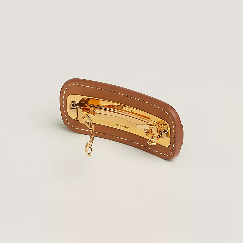 HERMES HARNAIS HAIR CLIP GOLD