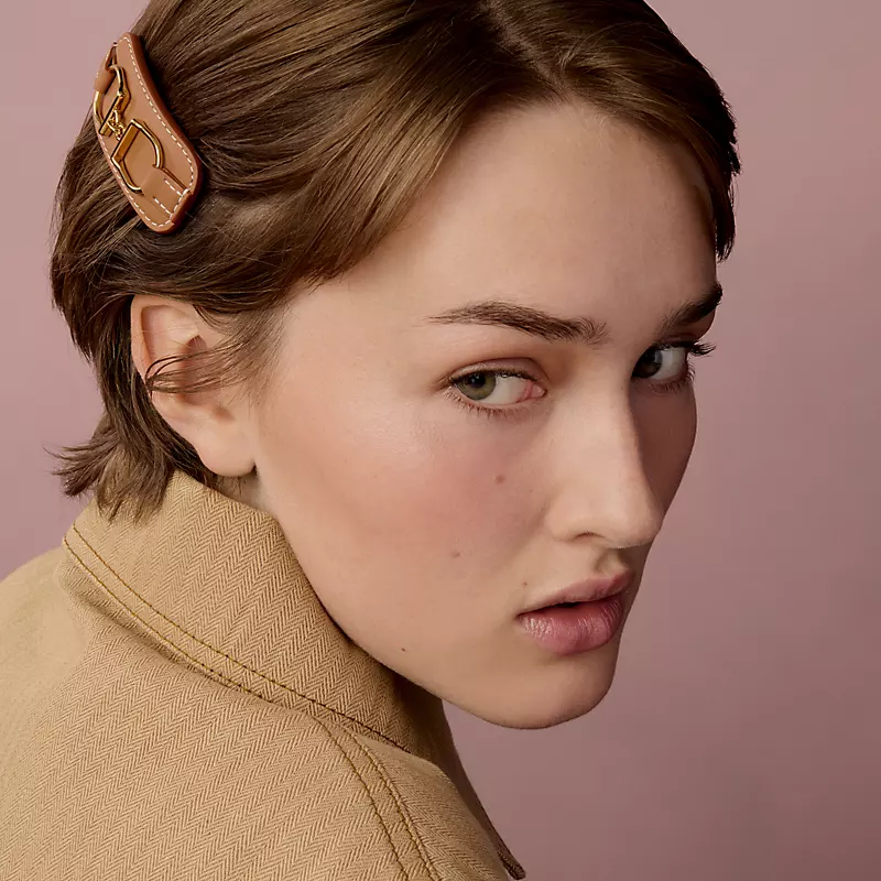 HERMES HARNAIS HAIR CLIP GOLD