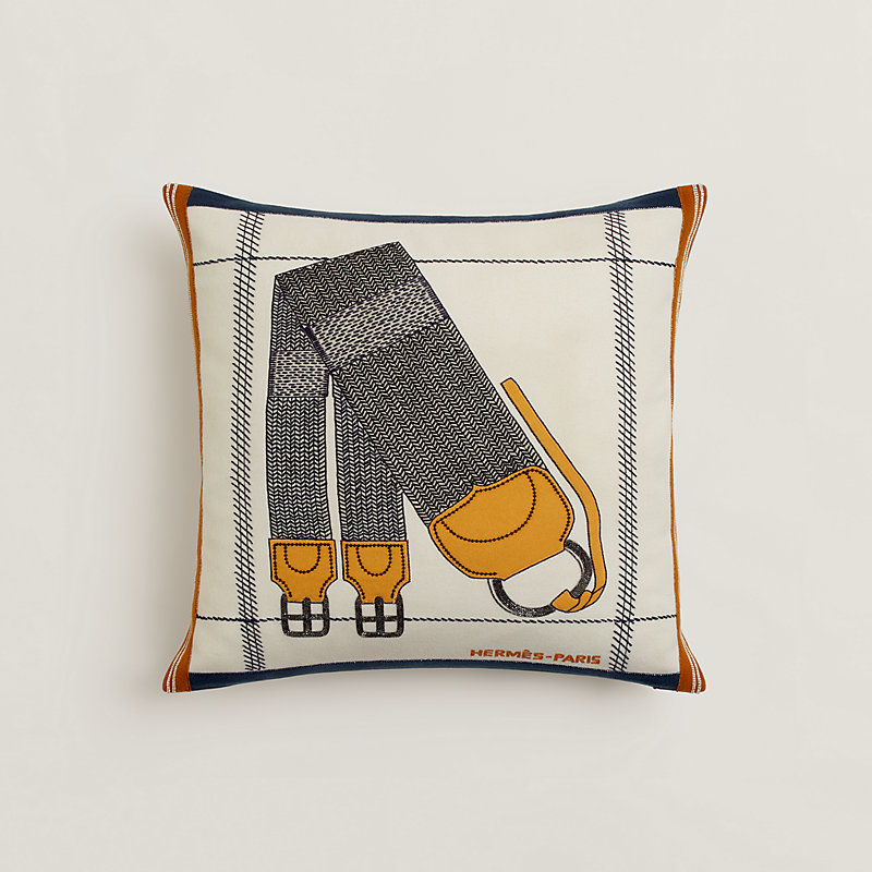 HERMES HARNAIS TRESSE PILLOW ÉCRU