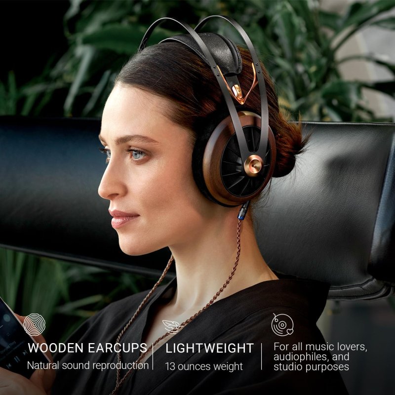 MEZE AUDIO 109 PRO WALNUT WOOD OVER-EAR OPEN-BACK HEADPHONES 50MM DRIVERS 40Ω WIRED
