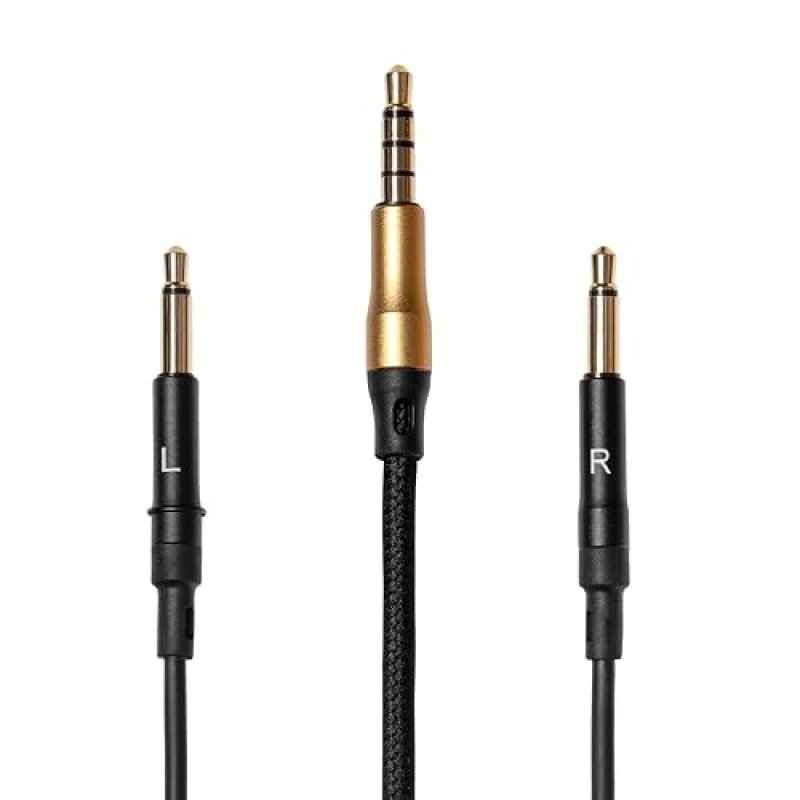 MEZE AUDIO 3M KEVLAR CABLE FOR 99 CLASSICS WALNUT GOLD 3.5MM TO DUAL TS MONO OXYGEN-FREE COPPER