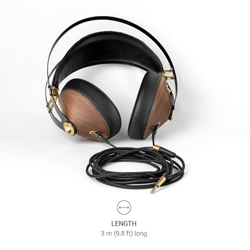 MEZE AUDIO 3M KEVLAR CABLE FOR 99 CLASSICS WALNUT GOLD 3.5MM TO DUAL TS MONO OXYGEN-FREE COPPER