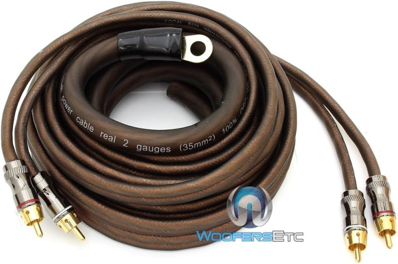FOCAL AUDIO EK35 ELITE SERIES 2 AWG AMPLIFIER WIRING KIT FOR CAR AUDIO SYSTEMS