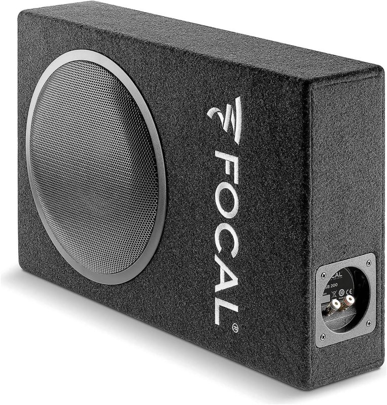 FOCAL 8 SHALLOW PASSIVE SUBWOOFER IN SEALED ENCLOSURE FOR DEEP BASS SOUND