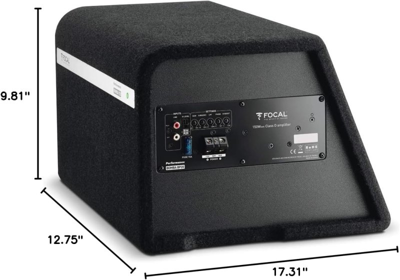 FOCAL BOMBABP20 8 AMPLIFIED BAND PASS SUBWOOFER 300W CLASS D ENCLOSURE
