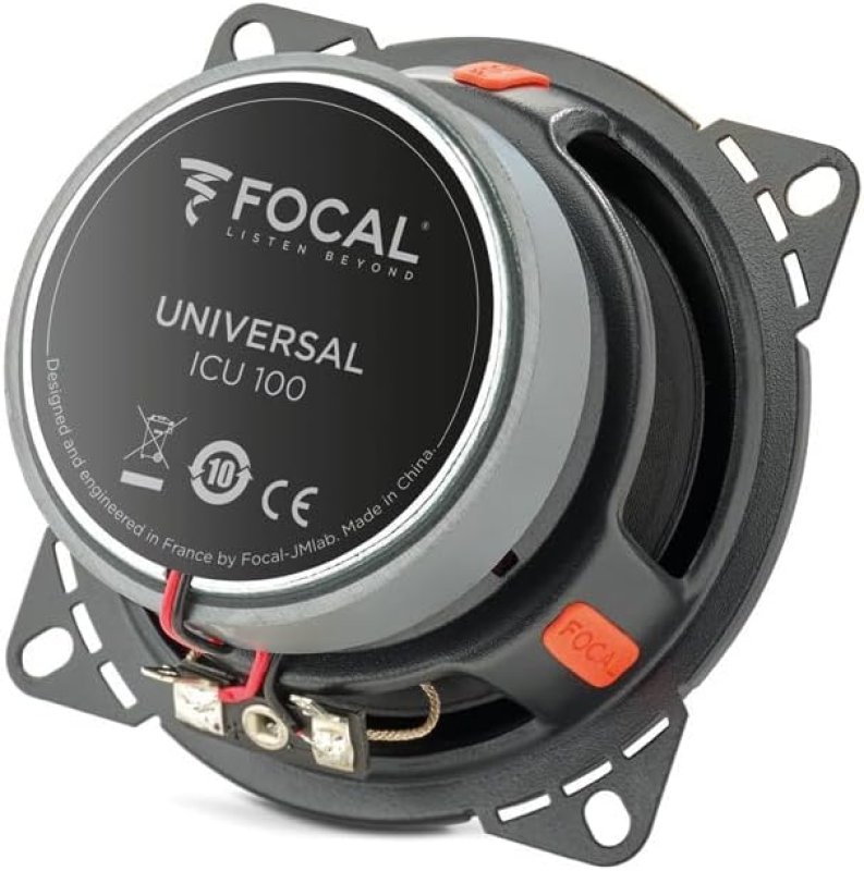 FOCAL ICU 100 4 INCH COAXIAL SPEAKER KIT, 500W RMS, 100W MAX POWER