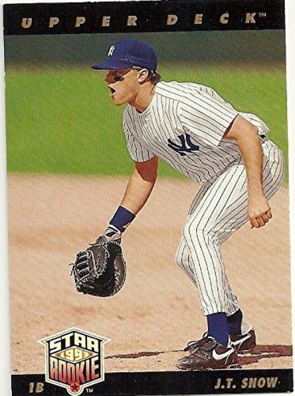 UPPER DECK NEW YORK YANKEES - FREE SHIPPING 1993 J.T. SNOW STAR ROOKIE BASEBALL CARD 23