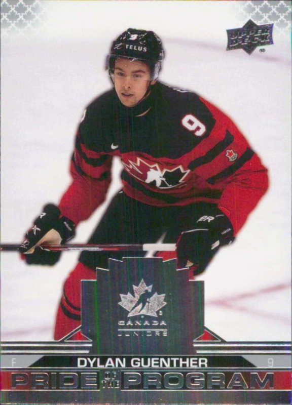 UPPER DECK TEAM CANADA JUNIORS 79 DYLAN GUENTHER HOCKEY CARD - GOTBASEBALLCARDS 2022