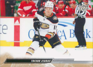 UPPER DECK 251 TREVOR ZEGRAS ANAHEIM DUCKS HOCKEY CARD OFFICIAL COLLECTIBLE 2022-23