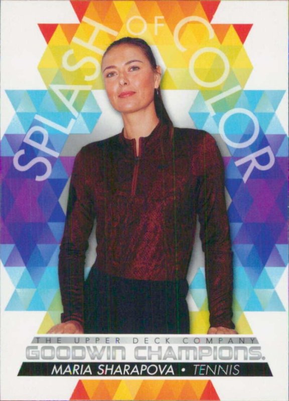 UPPER DECK GOODWIN CHAMPIONS SPLASH OF COLOR 141 MARIA SHARAPOVA TENNIS CARD 2022