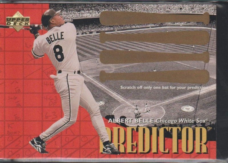 UPPER DECK PREDICTORS P10 ALBERT BELLE BASEBALL CARD COLLECTIBLE SPORTS TRADING CARD 1997