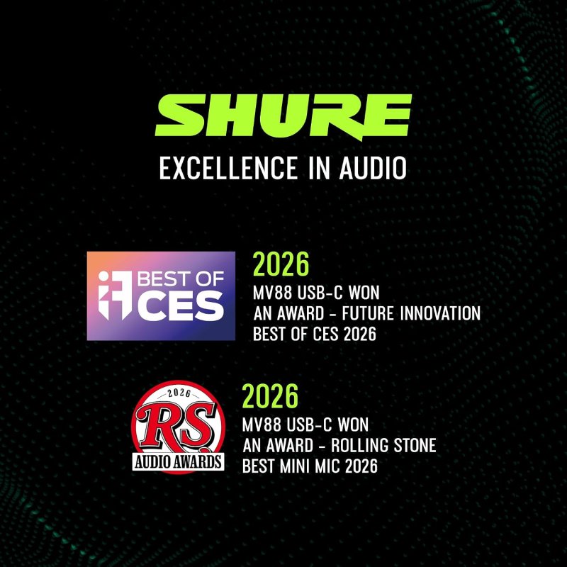 SHURE MV88 USB-C MOBILE MICROPHONE BLACK HIGH-QUALITY AUDIO RECORDING FOR SMARTPHONES