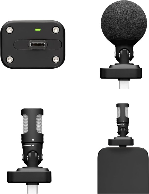 SHURE MV88 USB-C MOBILE MICROPHONE BLACK HIGH-QUALITY AUDIO RECORDING FOR SMARTPHONES
