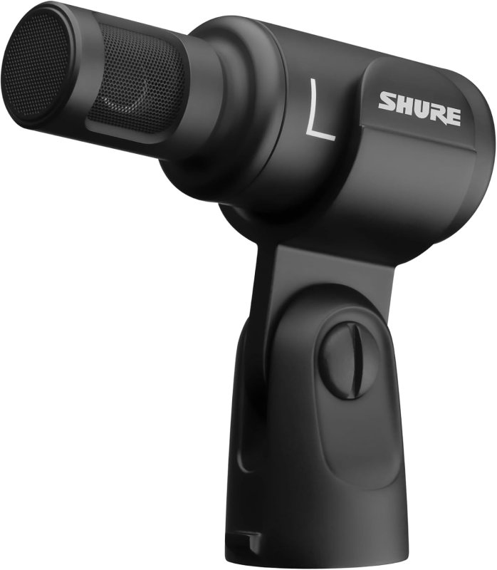SHURE MV88 STEREO USB CONDENSER MICROPHONE FOR STREAMING, RECORDING, MAC WINDOWS, TRAVEL BLACK