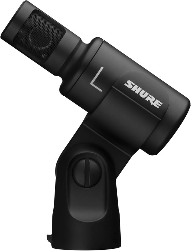 SHURE MV88 STEREO USB CONDENSER MICROPHONE FOR STREAMING, RECORDING, MAC WINDOWS, TRAVEL BLACK