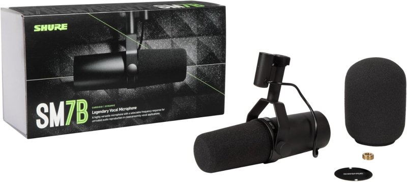 SHURE SM7B DYNAMIC VOCAL MICROPHONE FOR PODCASTING, STREAMING, AND PROFESSIONAL RECORDING