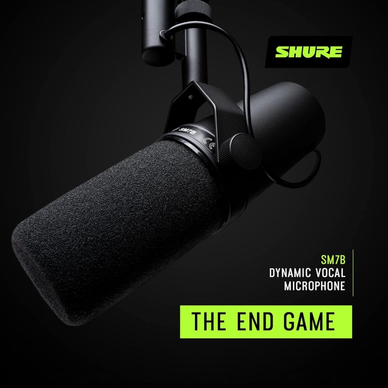 SHURE SM7B DYNAMIC VOCAL MICROPHONE FOR PODCASTING, STREAMING, AND PROFESSIONAL RECORDING