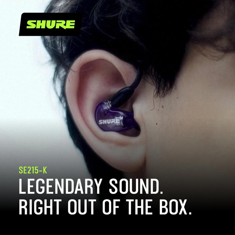 SHURE SE215 PRO WIRED EARBUDS SOUND ISOLATING IN-EAR HEADPHONES WITH CLEAR AUDIO