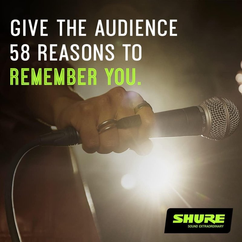 SHURE SM58 PRO XLR DYNAMIC VOCAL MICROPHONE PROFESSIONAL STAGE STUDIO MIC