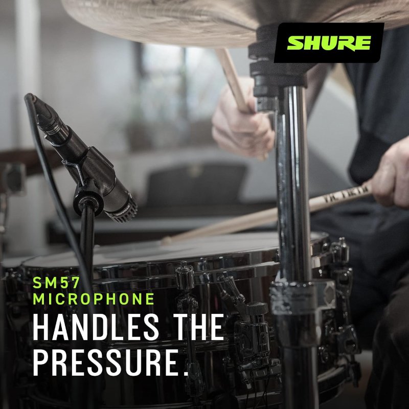 SHURE SM57 PRO XLR DYNAMIC MICROPHONE FOR INSTRUMENTS PROFESSIONAL AUDIO RECORDING MIC