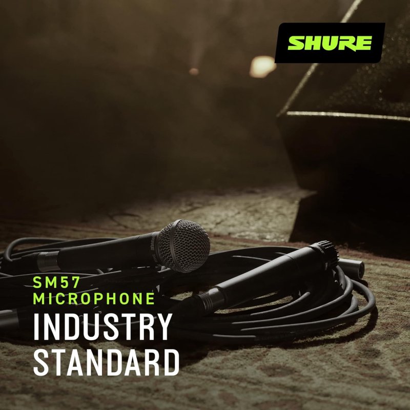 SHURE SM57 PRO XLR DYNAMIC MICROPHONE FOR INSTRUMENTS PROFESSIONAL AUDIO RECORDING MIC