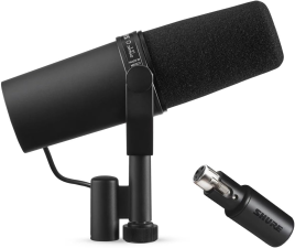 SHURE SM7B MVX2U BUNDLE STUDIO VOCAL MICROPHONE WITH XLR TO USB ADAPTER CONNECTIVITY