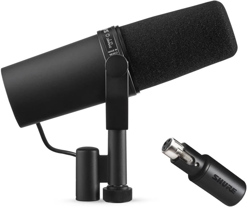 SHURE SM7B MVX2U BUNDLE STUDIO VOCAL MICROPHONE WITH XLR TO USB ADAPTER CONNECTIVITY