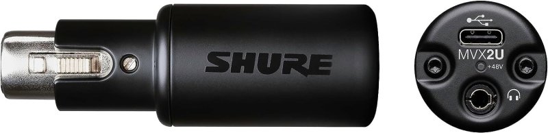 SHURE SM7B MVX2U BUNDLE STUDIO VOCAL MICROPHONE WITH XLR TO USB ADAPTER CONNECTIVITY