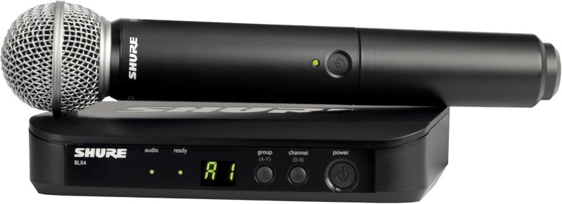 SHURE BLX24 SM58 WIRELESS HANDHELD MIC SYSTEM H11 BAND 300FT RANGE 14HR BATTERY LIFE