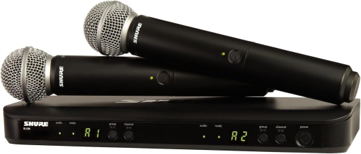 SHURE BLX288 SM58 DUAL WIRELESS VOCAL MICROPHONE SYSTEM H10 BAND FOR LIVE PERFORMANCE