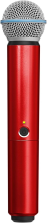SHURE WA713-RED RED COLORED HANDLE FOR BLX2 SM58 BLX2 BETA58A WIRELESS TRANSMITTERS