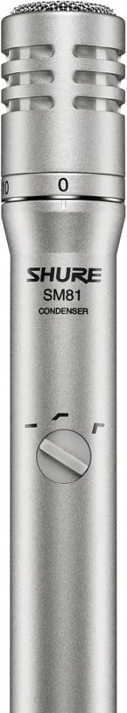 SHURE SM81-LC CARDIOID CONDENSER INSTRUMENT MICROPHONE FOR PROFESSIONAL AUDIO RECORDING