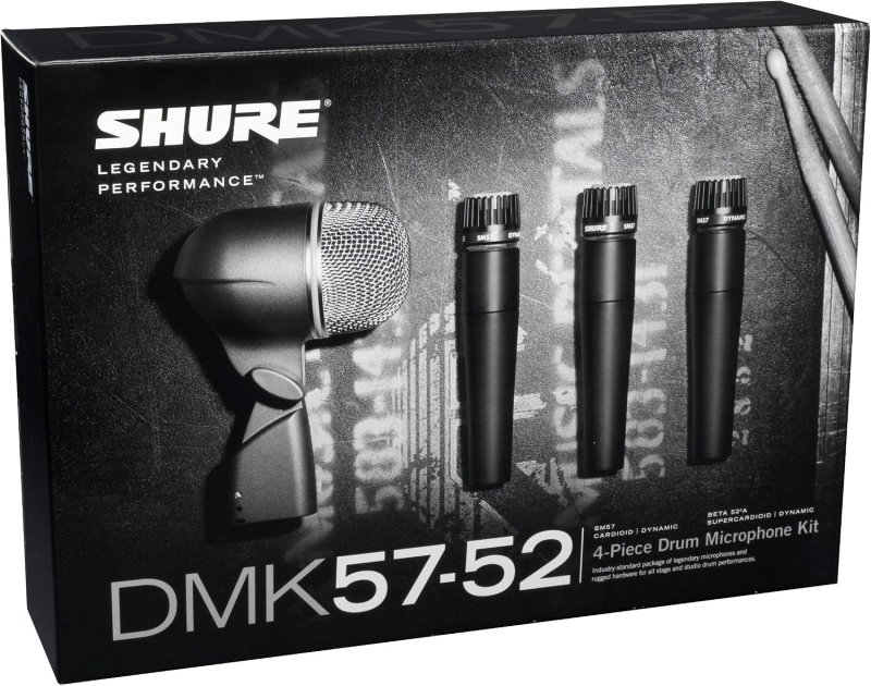 SHURE DMK57-52 DRUM MICROPHONE KIT FOR LIVE PERFORMANCE AND STUDIO RECORDING