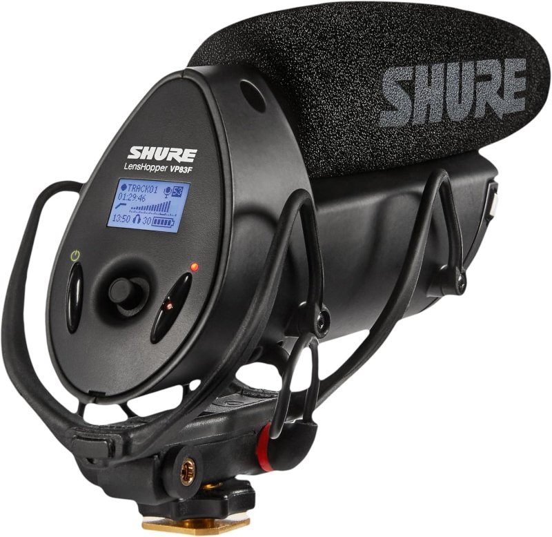 SHURE VP83F LENSHOPPER CAMERA SHOTGUN MICROPHONE WITH DIGITAL FLASH RECORDING SHOCK MOUNT