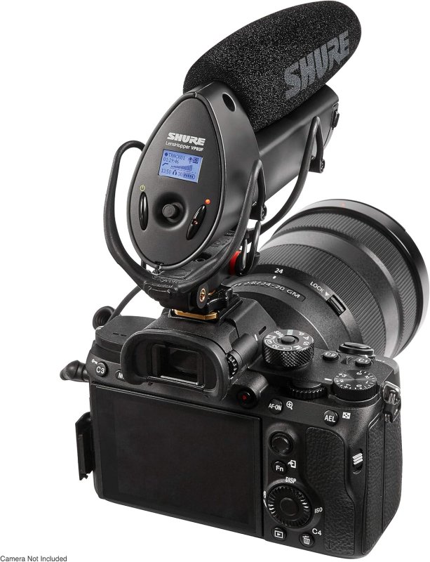 SHURE VP83F LENSHOPPER CAMERA SHOTGUN MICROPHONE WITH DIGITAL FLASH RECORDING SHOCK MOUNT