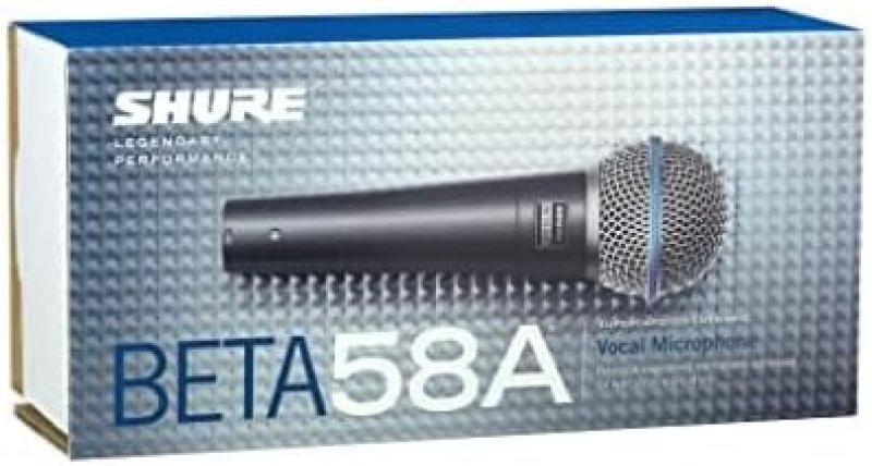 SHURE BETA 58A SUPERCARDIOID DYNAMIC VOCAL MICROPHONE FOR LIVE PERFORMANCE AND STUDIO USE